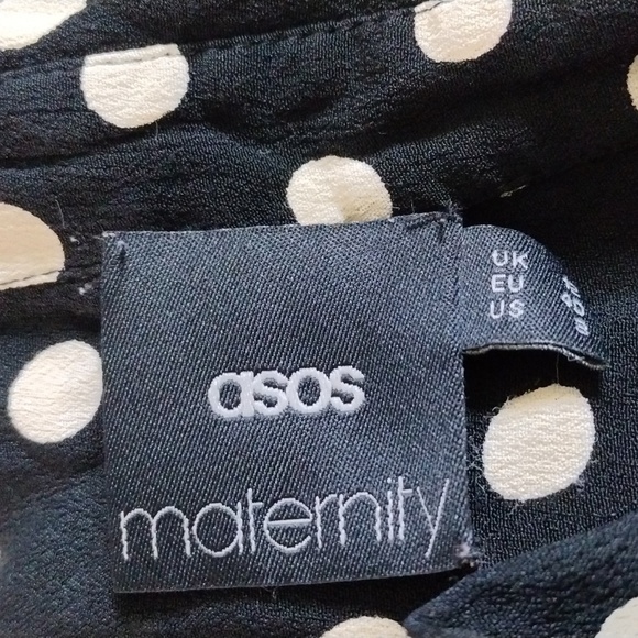 Asos maternity polka dot button down long sleeve - Picture 2 of 4